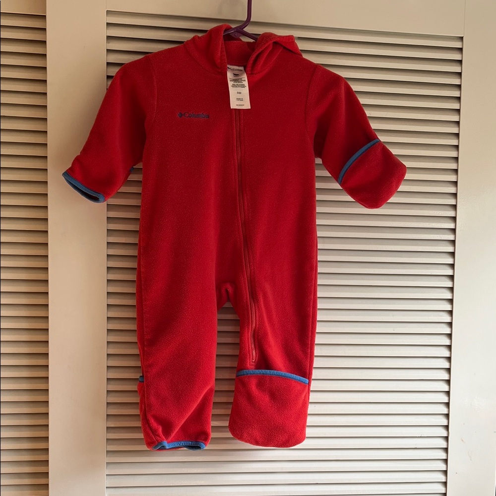 Columbia Kids Red One Piece Footie